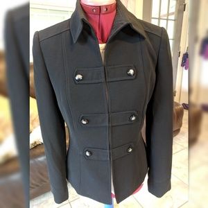 Tahari Black Military Style Blazer 4